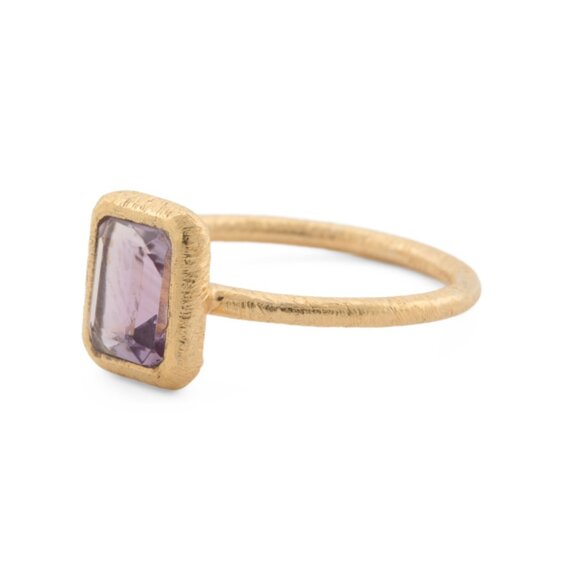 SHAANTI JEWELS  India 18k Gold Plated Sterling Silver Birthstone Ring - Picture 1 of 2